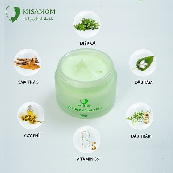 Thành phần kem diếp cá dâu tằm